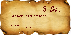 Bienenfeld Szidor névjegykártya